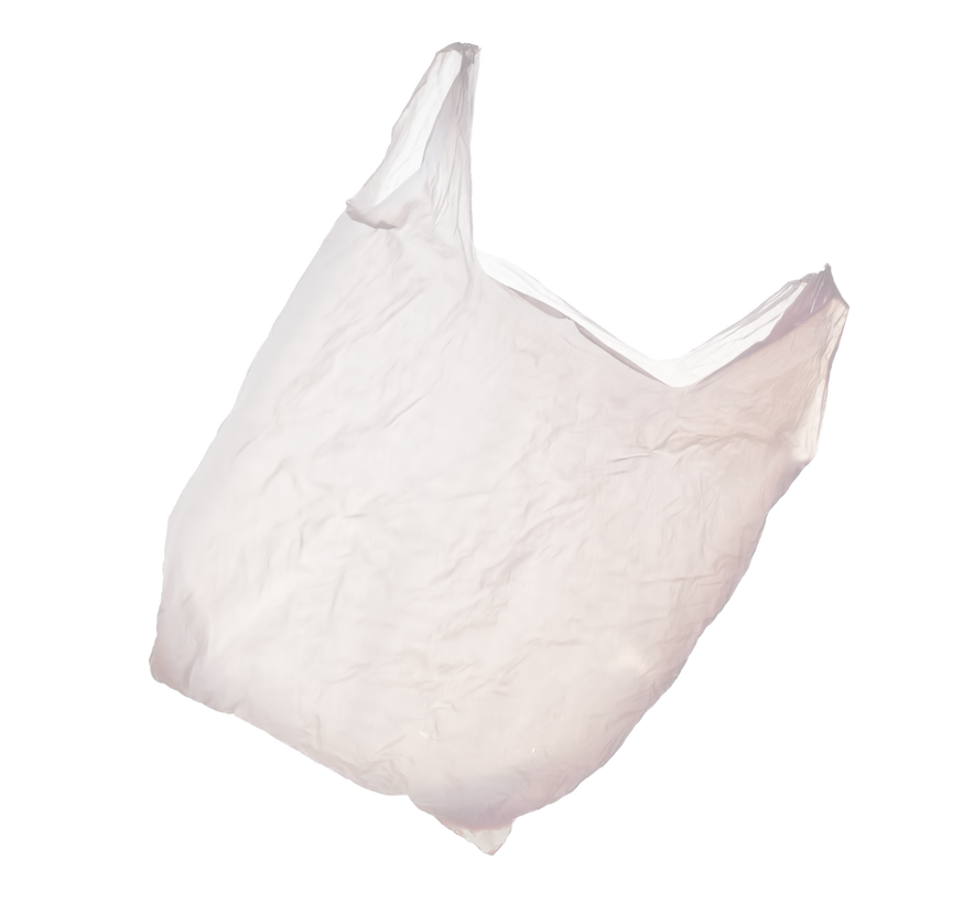 White Plastic Bag  Cutout